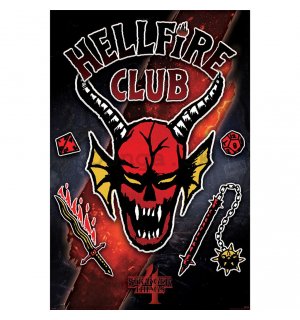 Plagát - Stranger Things 4 (Hellfire Club Emblem Rift)