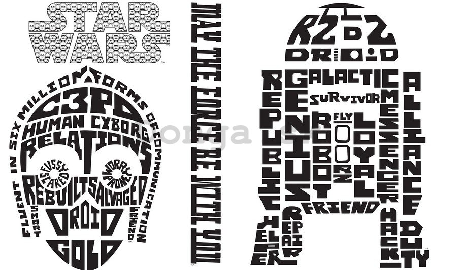 Samolepka - Star Wars (C-3PO & R2-D2)