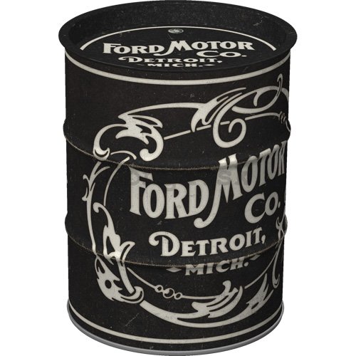 Plechová pokladnička barel: Ford - Vintage Logo