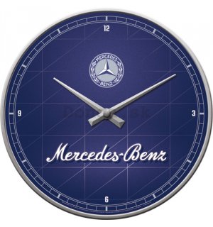Nástenné hodiny - Mercedes-Benz - Silver & Blue