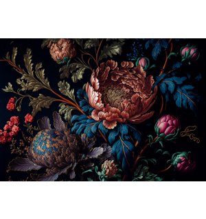 Fototapeta vliesová: Flowers peonies painting leaves - 416x290 cm