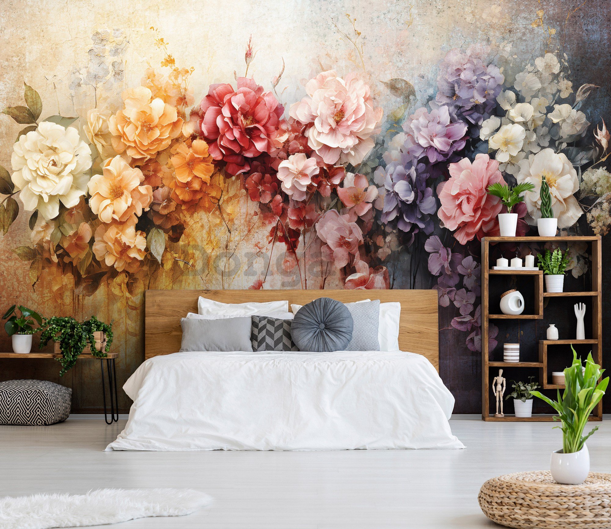 Fototapety vliesové: Flowers Colorful Composition - 254x184 cm