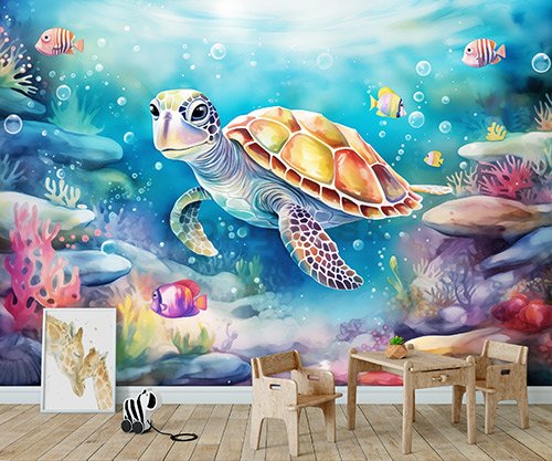 Fototapety vliesové: For Children Animals Turtle - 254x184 cm
