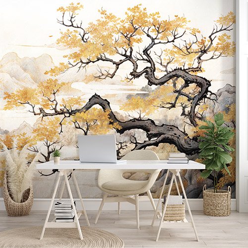 Fototapety vliesové: Art Japanese Tree - 254x184 cm