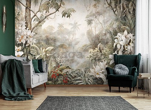 Fototapety vliesové: Nature Leaves Exotic Jungle - 254x184 cm