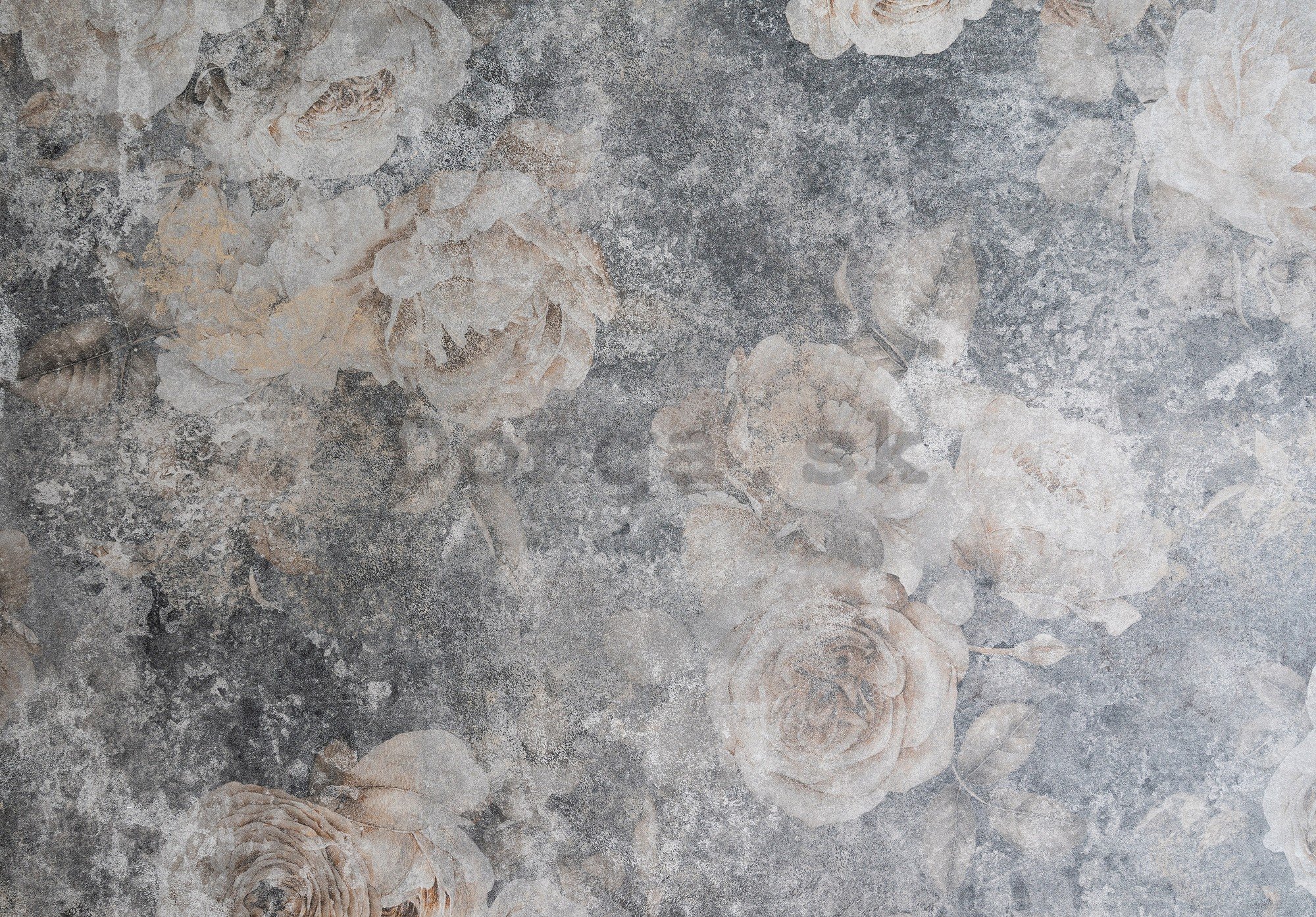 Fototapeta vliesová: Imitation structure flowers concrete - 152,5x104 cm