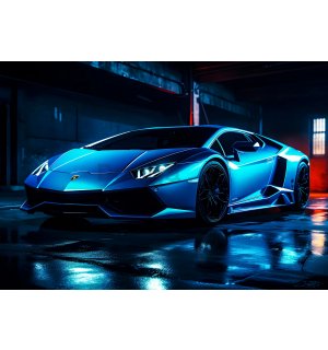 Fototapeta vliesová: Car Lamborghini luxurious neon (1) - 152,5x104 cm