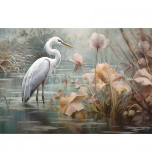 Fototapeta vliesová: Art Abstract Birds Flowers Nature - 152,5x104 cm