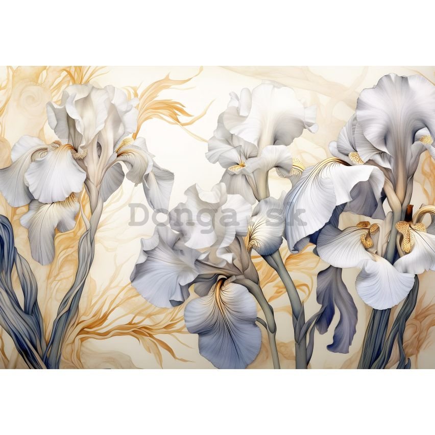 Fototapeta vliesová: Nature Iris Flowers - 152,5x104 cm