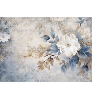 Fototapeta vliesová: Pastel Blue Flowers - 152,5x104 cm