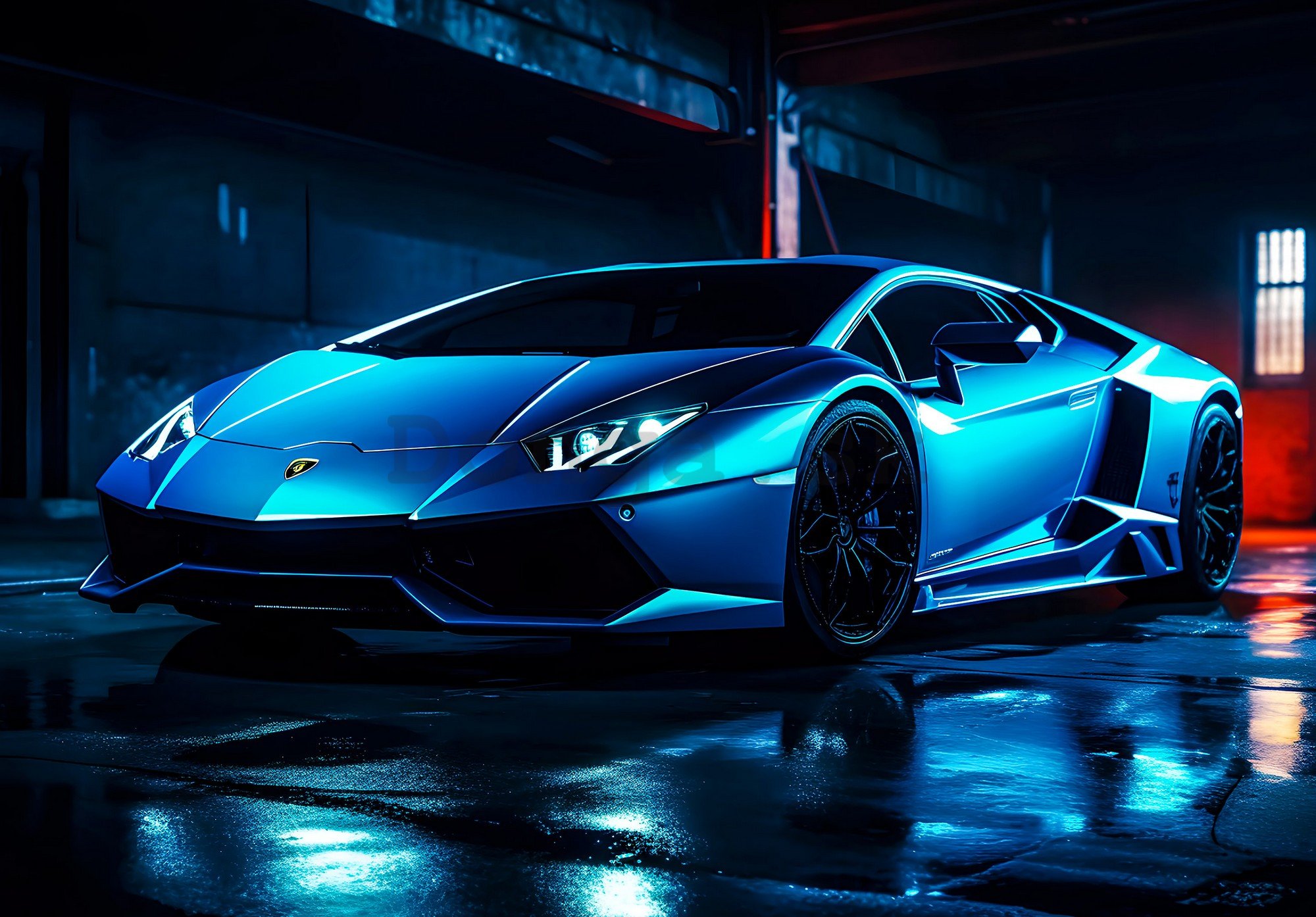 Fototapeta vliesová: Car Lamborghini luxurious neon (1) - 104x70,5 cm