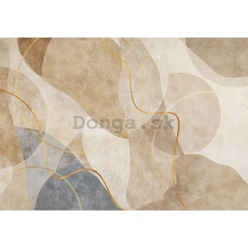 Fototapeta vliesová: Art abstraction boho gold - 104x70,5 cm