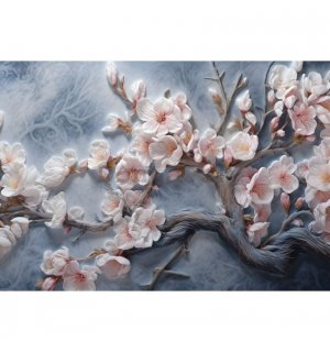 Fototapeta vliesová: Art Nature Painted Branches Flowers - 104x70,5 cm