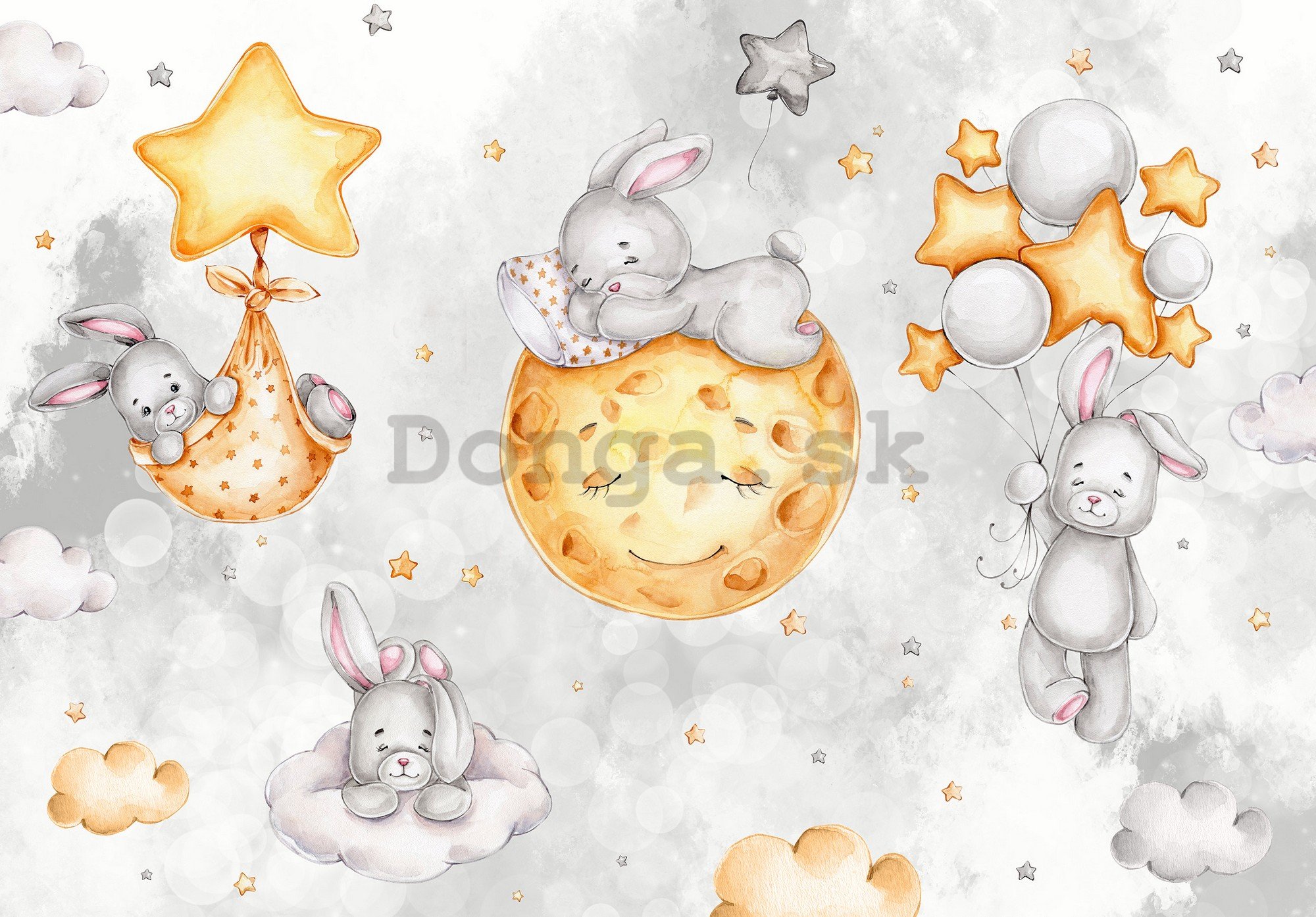 Fototapeta vliesová: Children rabbit - 104x70,5 cm