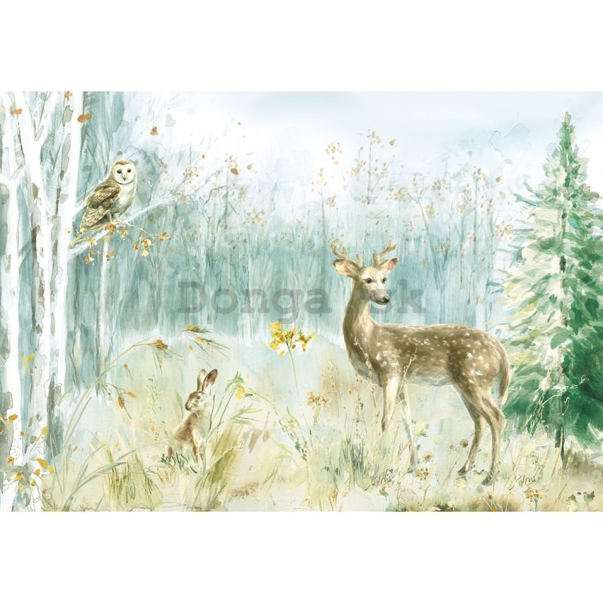 Fototapeta vliesová: Forest animals - 104x70,5 cm