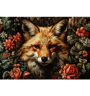 Fototapeta vliesová: Fox Flowers - 104x70,5 cm