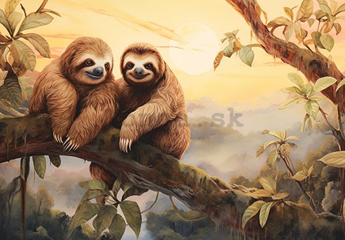 Fototapeta vliesová: Sloths Wild Animals - 104x70,5 cm