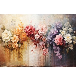 Fototapeta vliesová: Flowers Colorful Composition - 208x146 cm