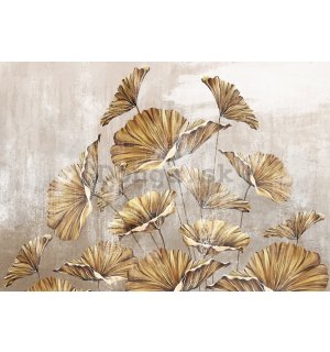 Fototapeta vliesová: Golden leaves - 208x146 cm