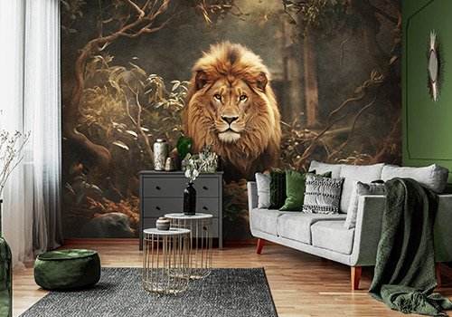 Fototapeta vliesová: Animals Cats Lion - 208x146 cm