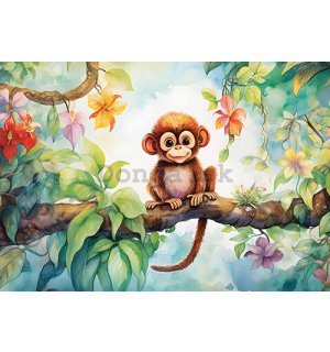Fototapeta vliesová: For Children Animals Monkey - 312x219cm