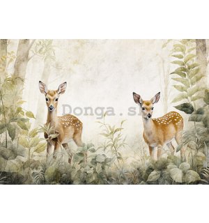 Fototapeta vliesová: For children Forest Roe Deer - 312x219cm