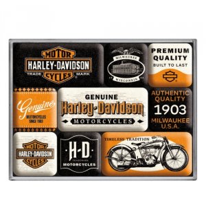 Sada magnetov - Harley-Davidson - Genuine Motorcycles Milwaukee