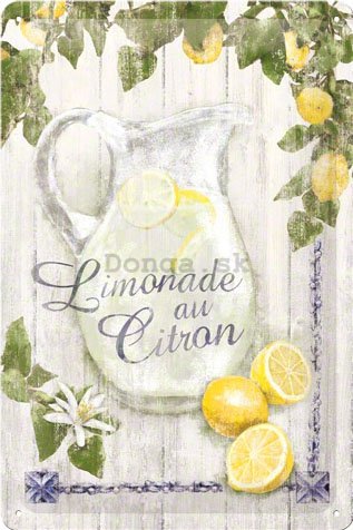 Plechová ceduľa – Limonade au Citron