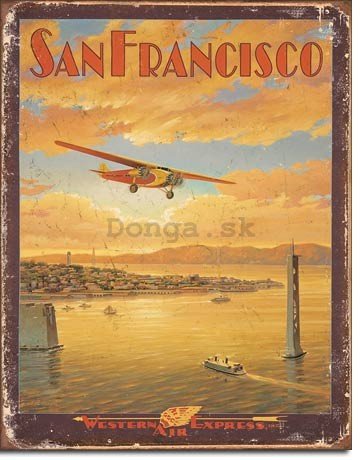 Plechová ceduľa - San Francisco (Western Air Express)