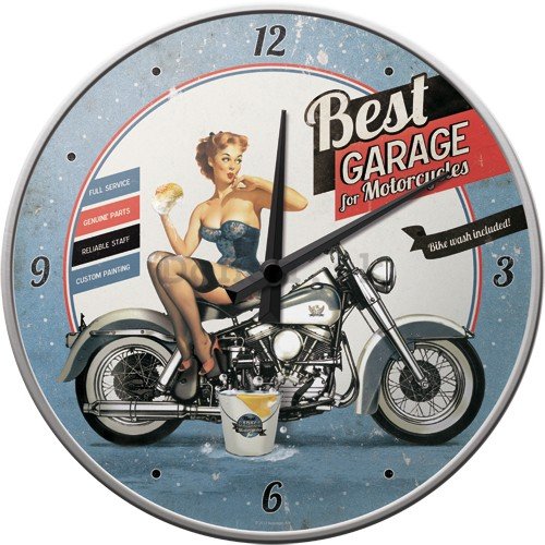 Nástenné hodiny - Best Garage for Motorcycles