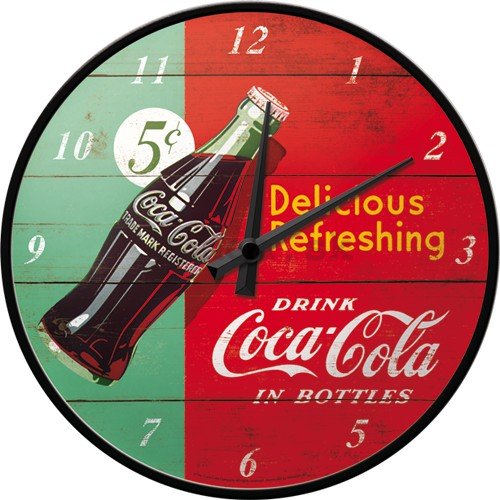 Nástenné hodiny - Coca-Cola (Dvojfarebná)