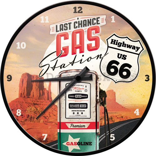 Nástenné hodiny - Route 66 (Gas Station)